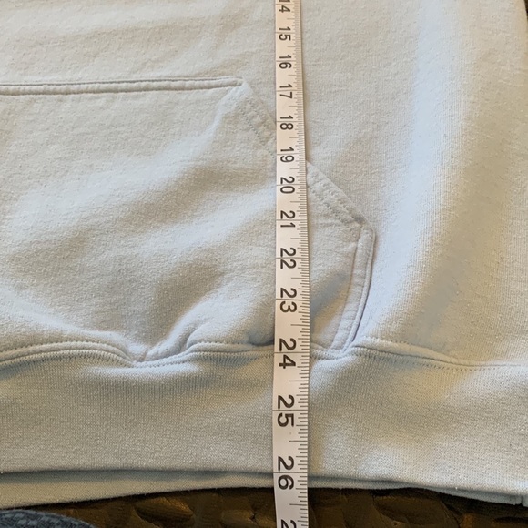 PSYCHEDELIC PALM READING LIGHT BLUE HOODIE SWEATSHIRT - Picture 5 of 8